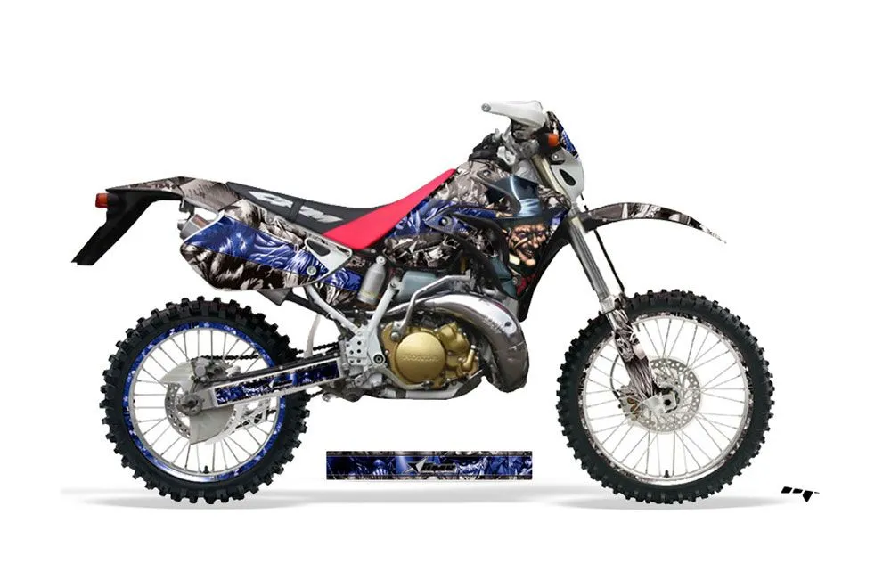 Honda CRM 250 AR Dirt Bike Graphic Kit - 1989-1999 Mad Hatter Silver