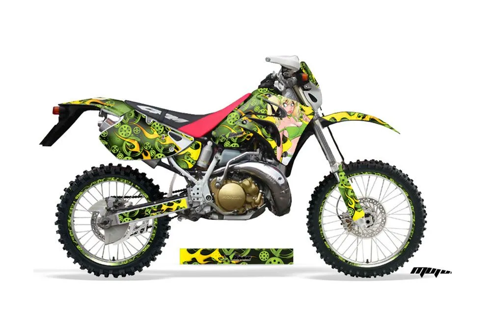 Honda CRM 250 AR Dirt Bike Graphic Kit - 1989-1999 Motorhead Mandy Green