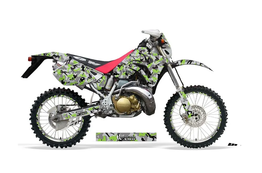Honda CRM 250 AR Dirt Bike Graphic Kit - 1989-1999 Urbam Camo Green