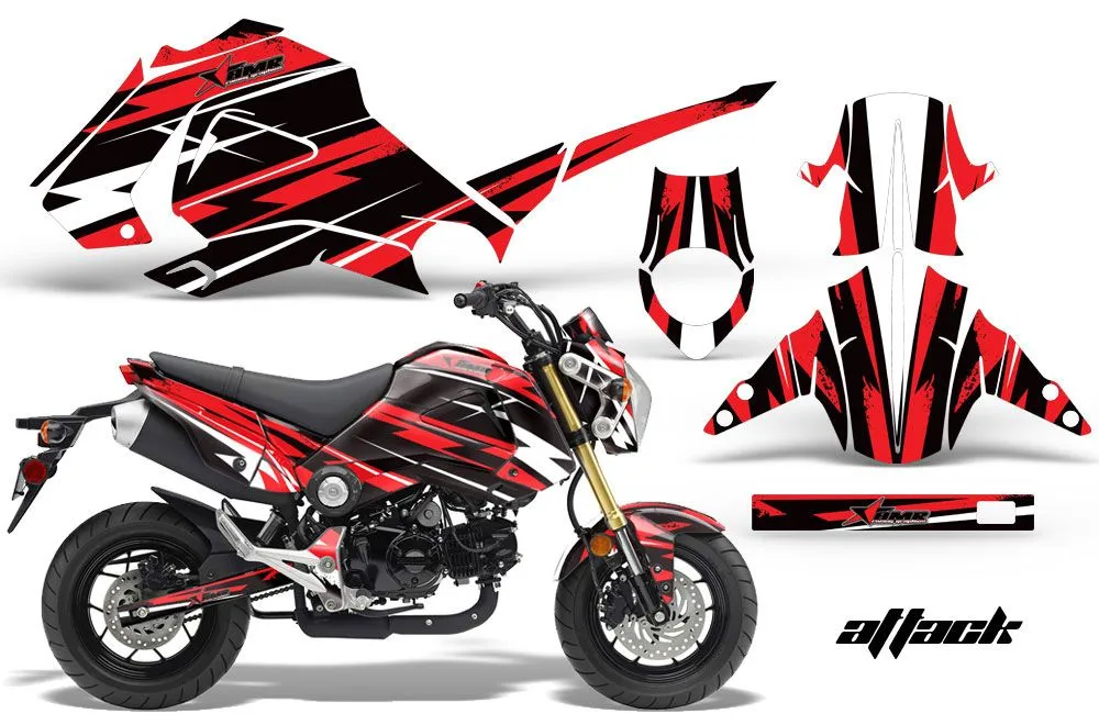 Honda Grom 125 Dirt Bike Graphic Kit - 2013-2016 Attack Red