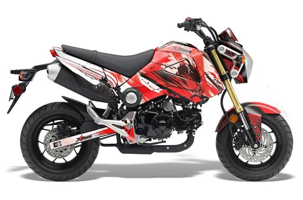 Honda Grom 125 Dirt Bike Graphic Kit - 2013-2016 Carbon X Red