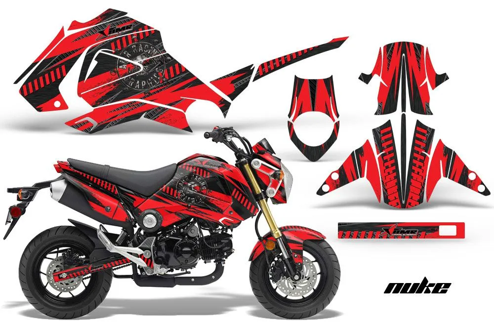 Honda Grom 125 Dirt Bike Graphic Kit - 2013-2016 Nuke Red