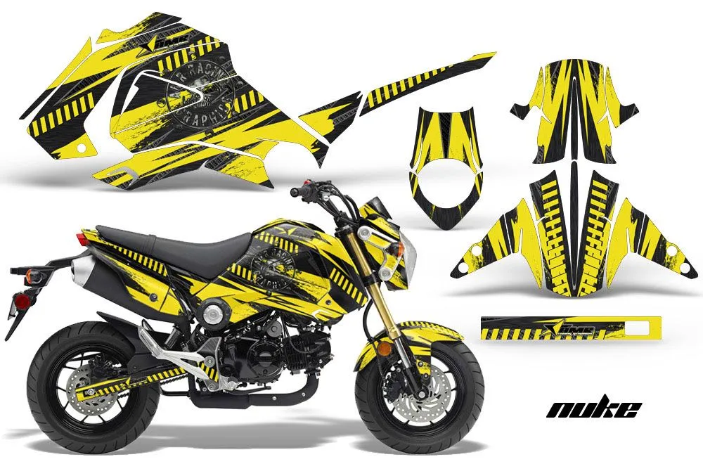 Honda Grom 125 Dirt Bike Graphic Kit - 2013-2016 Nuke Yellow