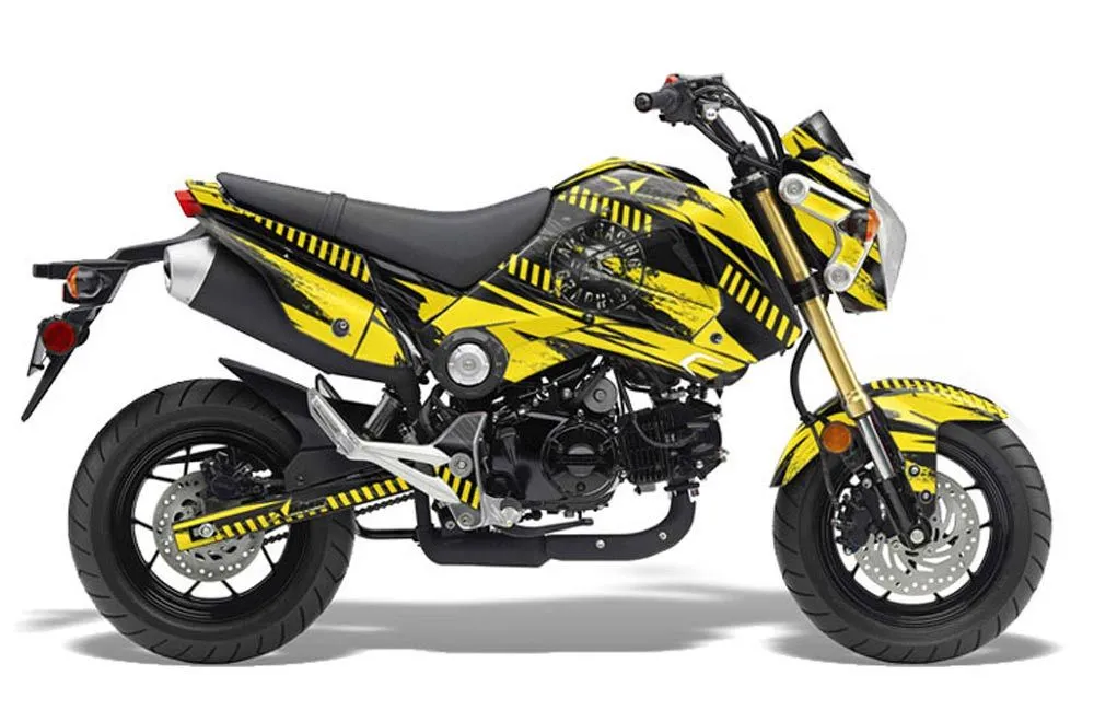 Honda Grom 125 Dirt Bike Graphic Kit - 2013-2016 Nuke Yellow
