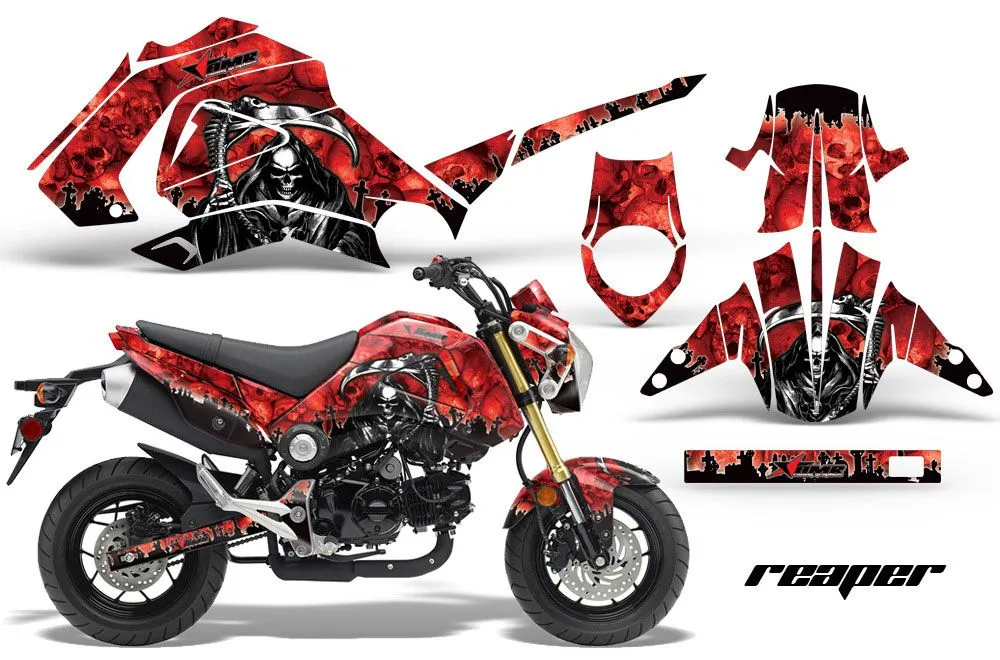 Honda Grom 125 Dirt Bike Graphic Kit - 2013-2016 Reaper Red