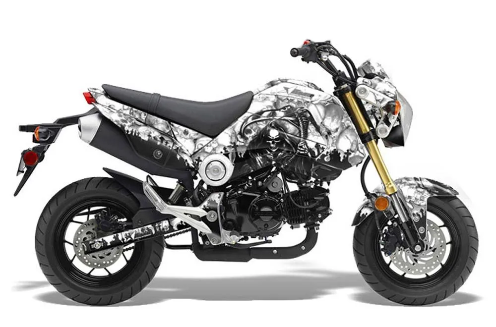 Honda Grom 125 Dirt Bike Graphic Kit - 2013-2016 Reaper White