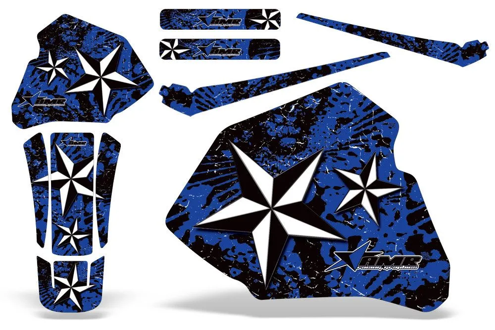 Honda XR100 Dirt Bike Graphic Kit - 1985-2000 Northstar Blue