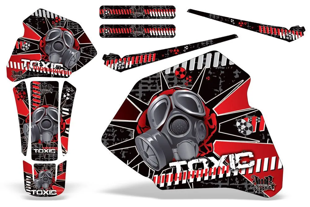 Honda XR100 Dirt Bike Graphic Kit - 1985-2000 Toxicity Red