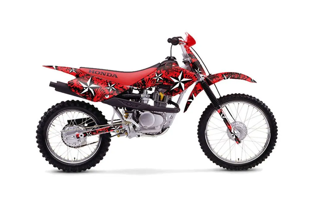 Honda XR100 Dirt Bike Graphic Kit - 2001-2003 Northstar Red