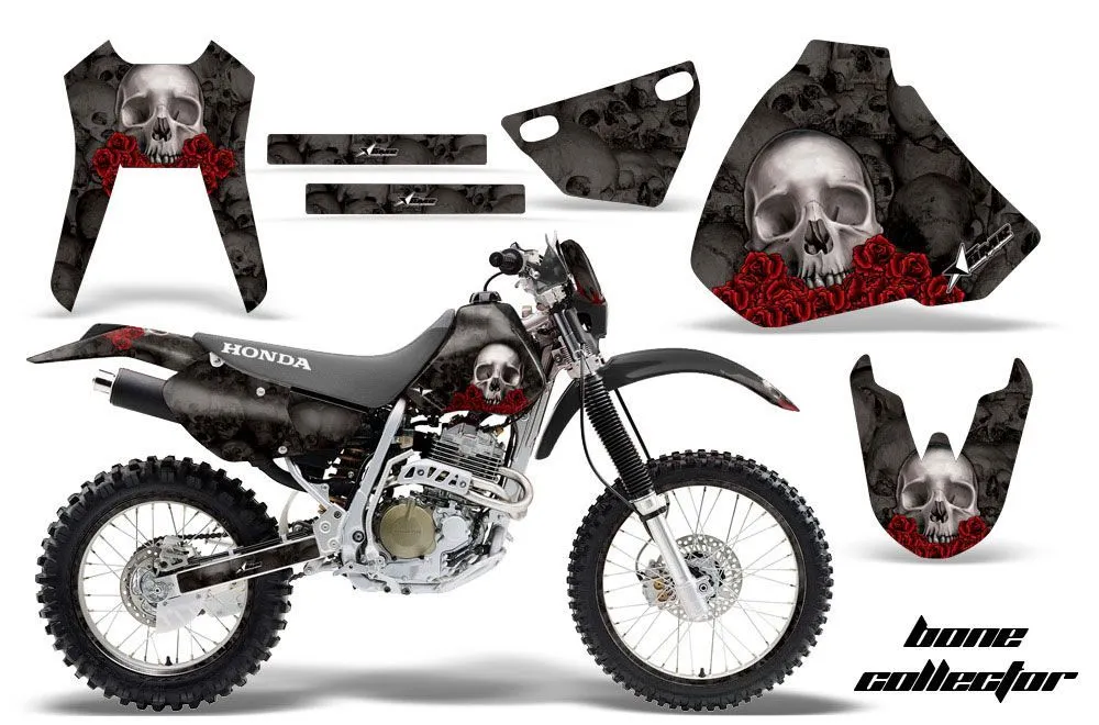 Honda XR400 Dirt Bike Graphic Kit - 1996-2004 Bone Collector Black