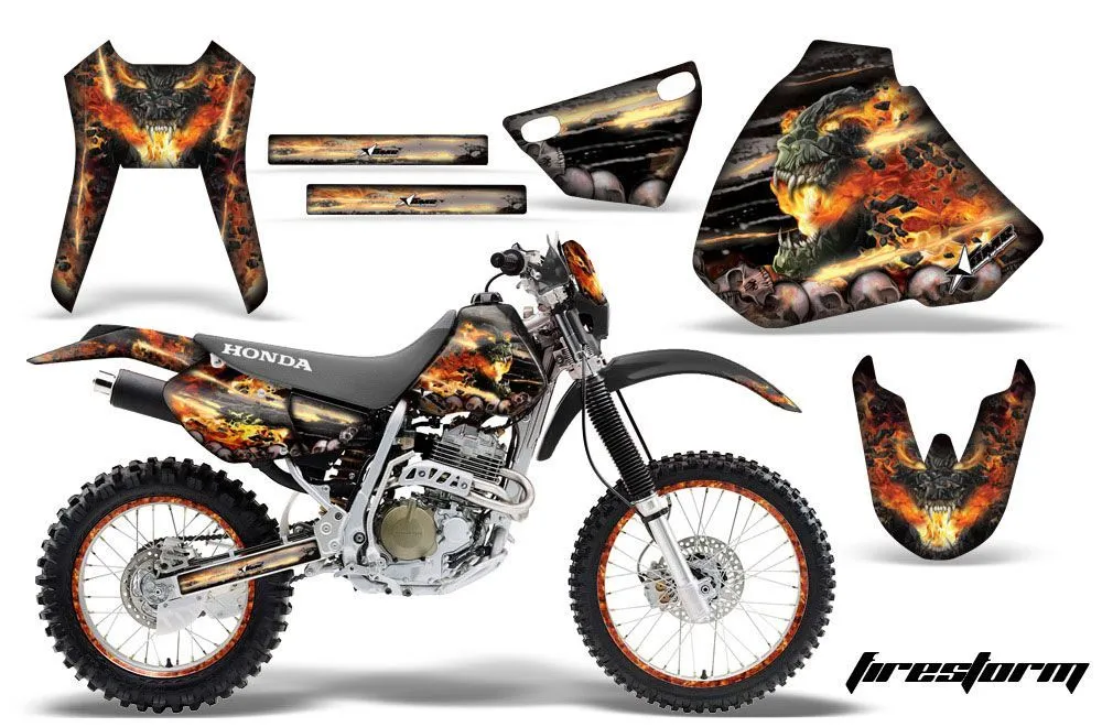 Honda XR400 Dirt Bike Graphic Kit - 1996-2004 Firestorm Black
