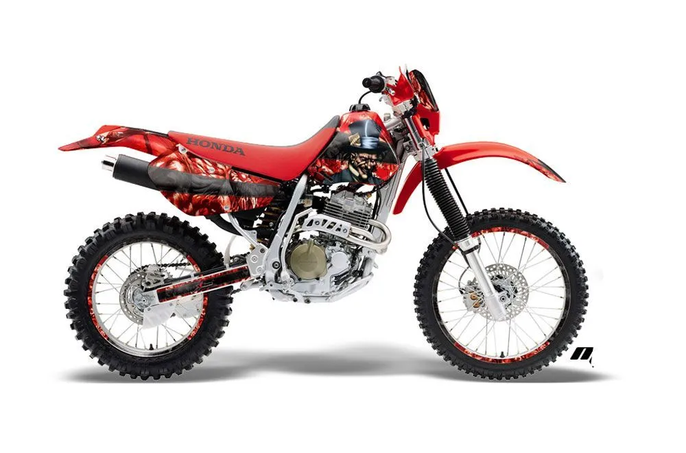 Honda XR400 Dirt Bike Graphic Kit - 1996-2004 Mad Hatter Red