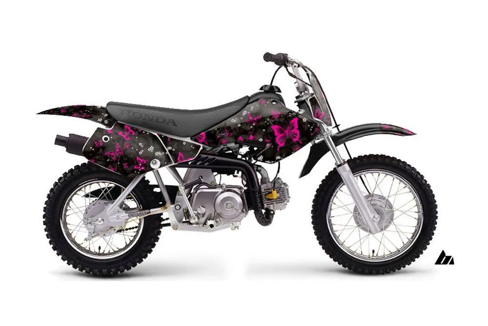 Honda XR50 Dirt Bike Graphic Kit - 2000-2003 Butterfly Pink