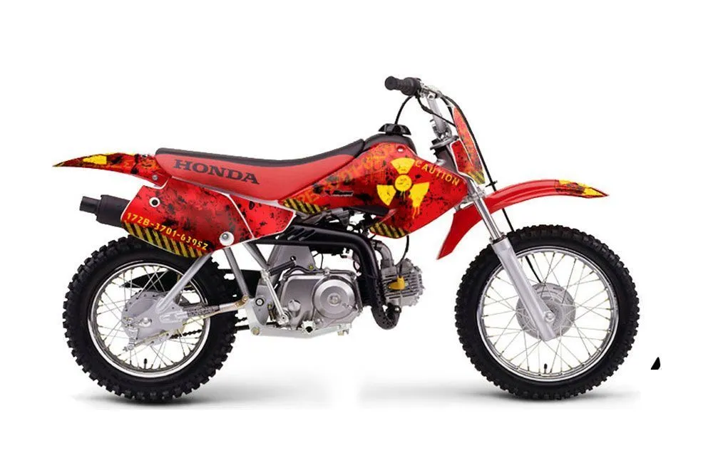 Honda XR50 Dirt Bike Graphic Kit - 2000-2003 Meltdown Red