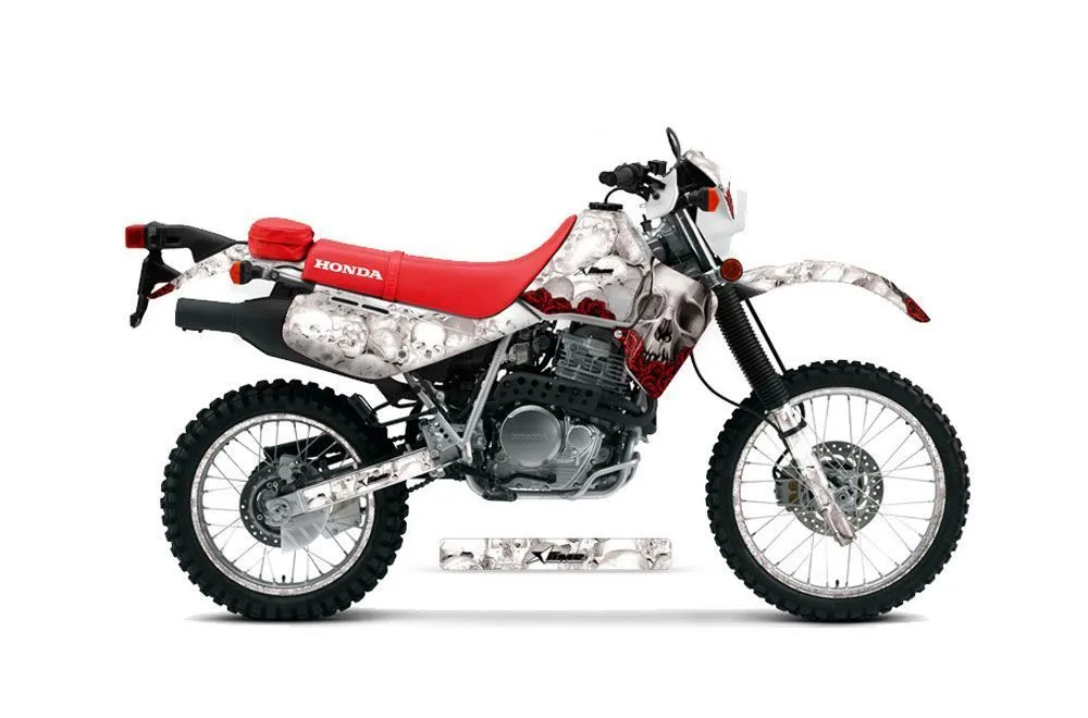 Honda XR650L Dirt Bike Graphic Kit - 1993-2025 Bone Collector White