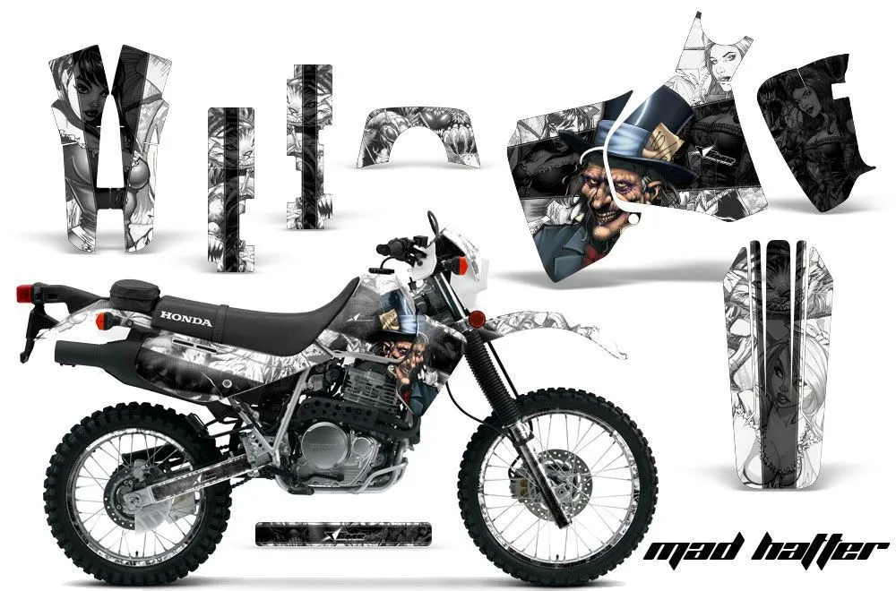 Honda XR650L Dirt Bike Graphic Kit - 1993-2025 Mad Hatter White