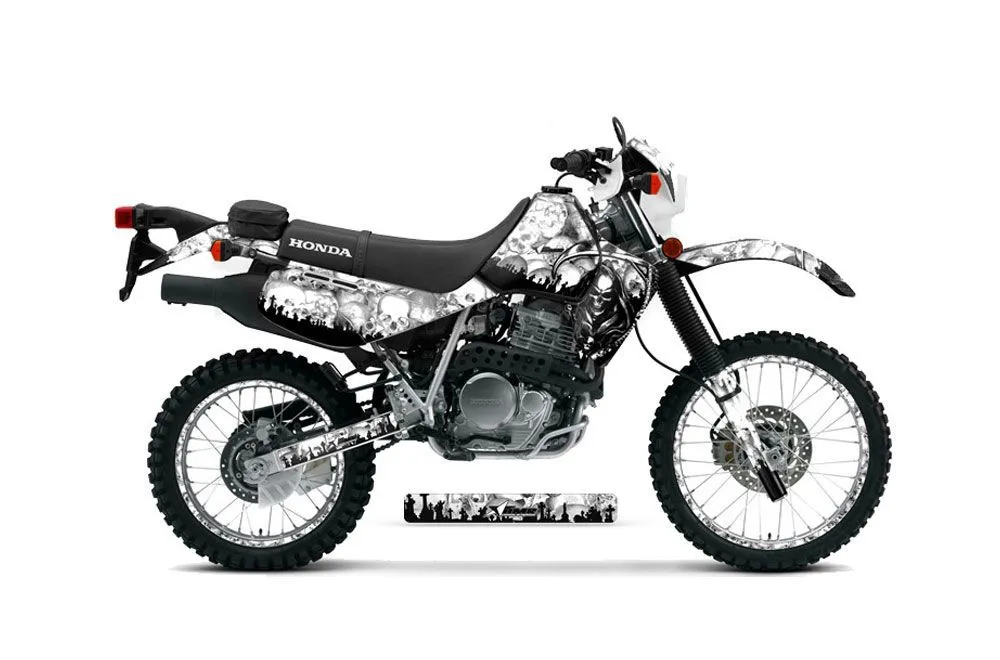 Honda XR650L Dirt Bike Graphic Kit - 1993-2025 Reaper White