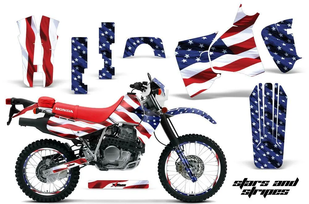 Honda XR650L Dirt Bike Graphic Kit - 1993-2025 Stars and Stripes Red White & Blue