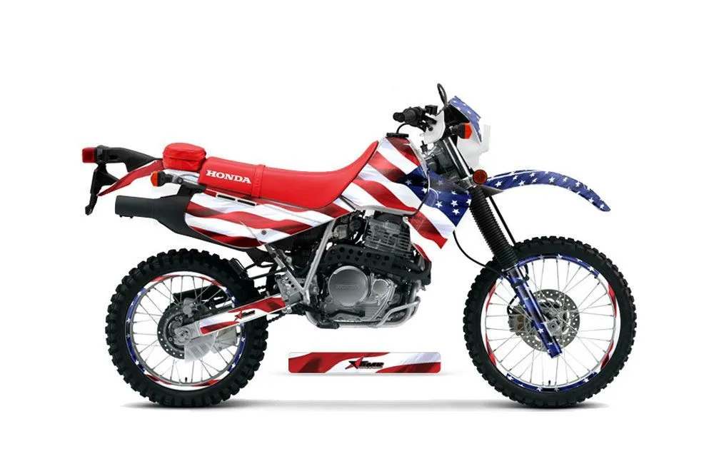 Honda XR650L Dirt Bike Graphic Kit - 1993-2025 Stars and Stripes Red White & Blue