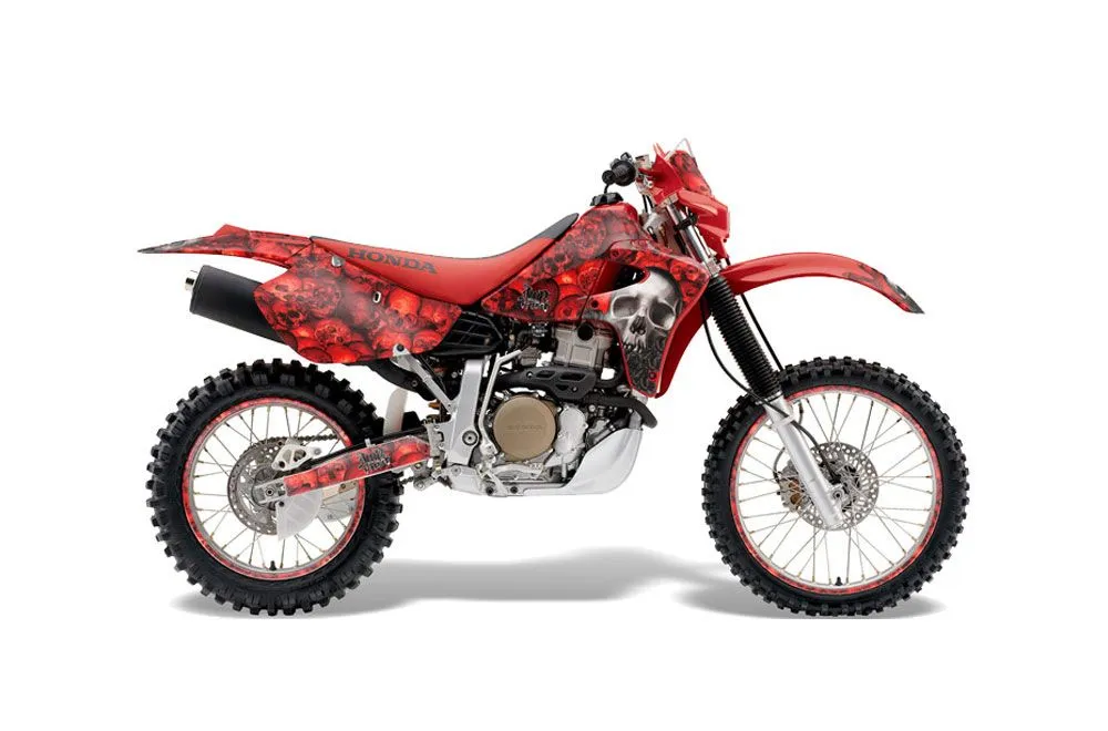 Honda XR650R Dirt Bike Graphic Kit - 2000-2010 Bone Collector Red