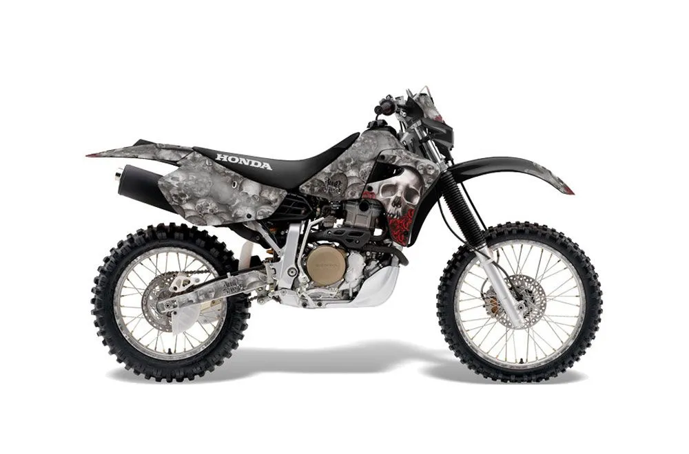 Honda XR650R Dirt Bike Graphic Kit - 2000-2010 Bone Collector Silver
