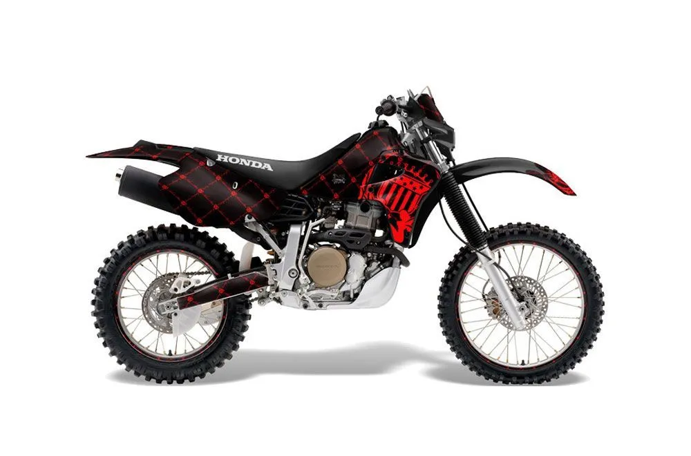 Honda XR650R Dirt Bike Graphic Kit - 2000-2010 Silver Star - Reloaded Black