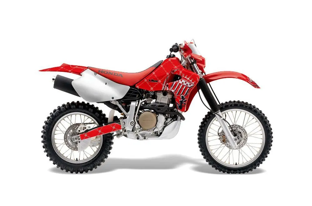 Honda XR650R Dirt Bike Graphic Kit - 2000-2010 Silver Star - Reloaded Red