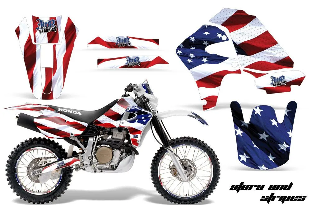 Honda XR650R Dirt Bike Graphic Kit - 2000-2010 Stars and Stripes Red White & Blue