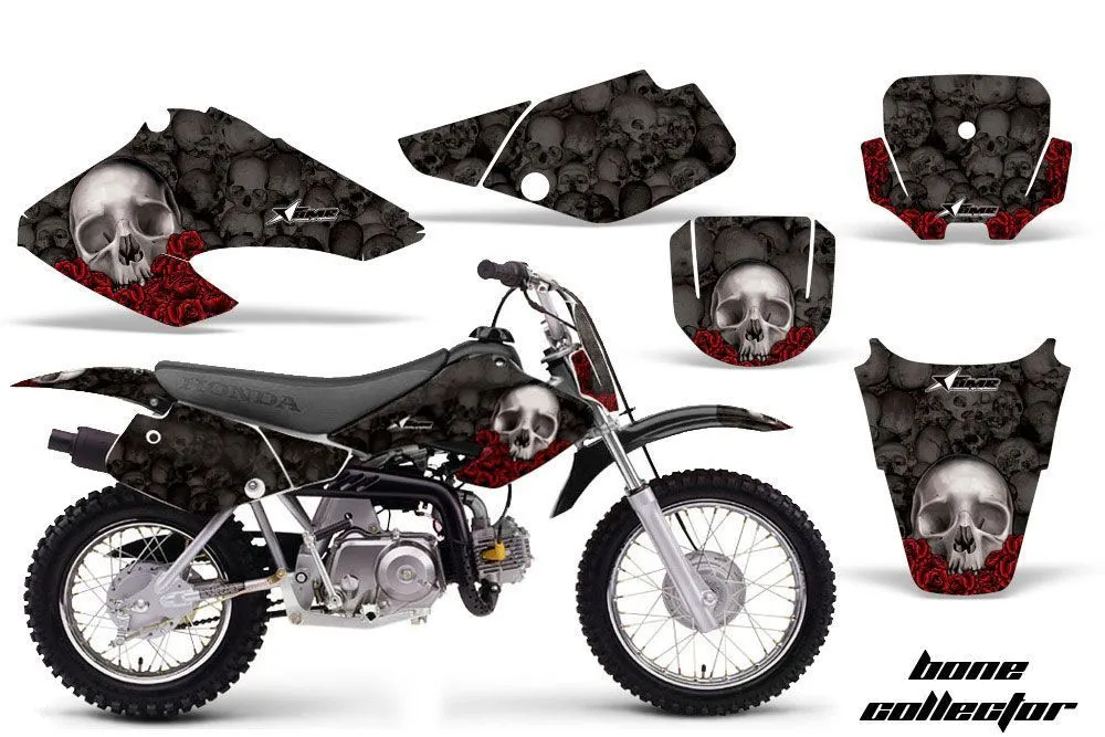 Honda XR70 Dirt Bike Graphic Kit - 2001-2003 Bone Collector Black