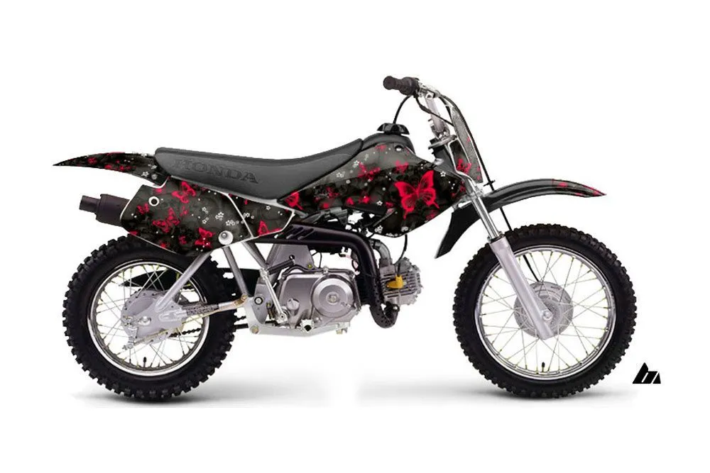 Honda XR70 Dirt Bike Graphic Kit - 2001-2003 Butterfly Red