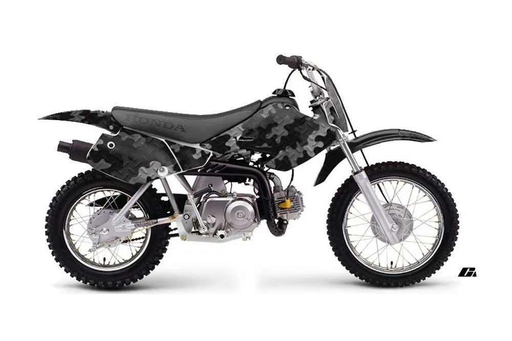 Honda XR70 Dirt Bike Graphic Kit - 2001-2003 Camoplate Black