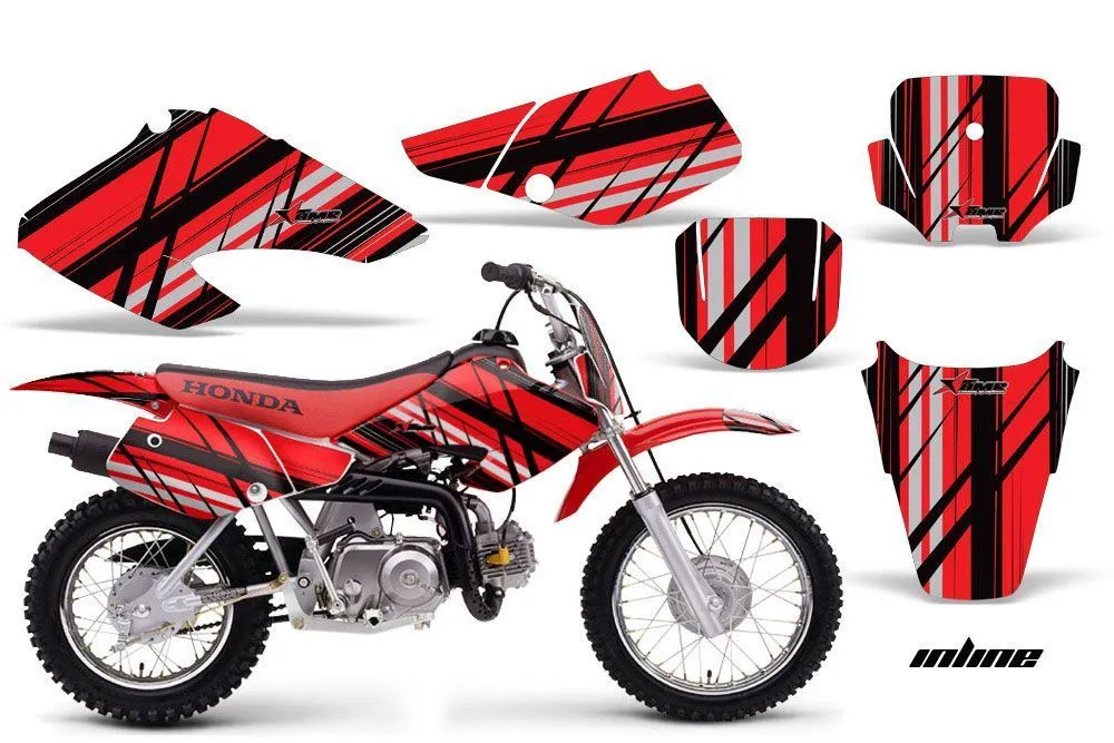 Honda XR70 Dirt Bike Graphic Kit - 2001-2003 In Line Red