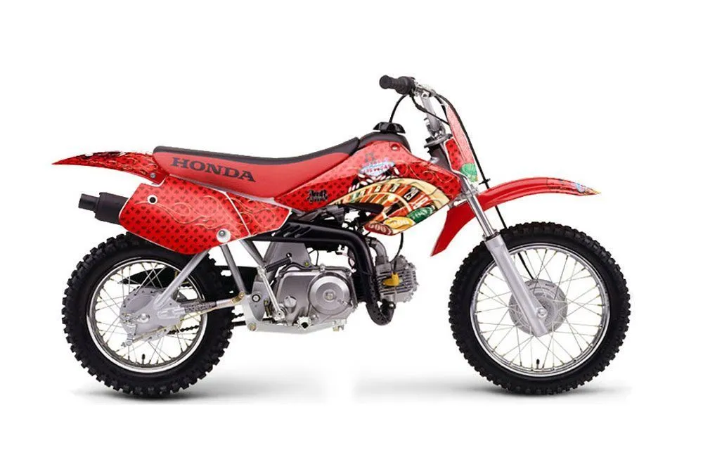 Honda XR70 Dirt Bike Graphic Kit - 2001-2003 Vegas Baller Red