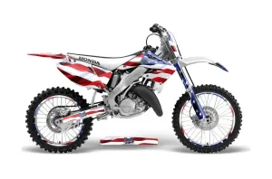 Honda CR125 Dirt Bike Graphic Kit - 1995-2015 Stars and Stripes Red White & Blue