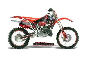 Honda CR500 Dirt Bike Graphic Kit - 1989-2001 Mad Hatter Red