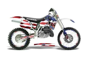 Honda CR500 Dirt Bike Graphic Kit - 1989-2001 Sin and Stripes