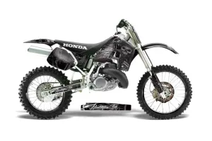 Honda CR500 Dirt Bike Graphic Kit - 1989-2001 Skulls and Hammers Silver