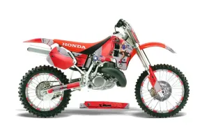 Honda CR500 Dirt Bike Graphic Kit - 1989-2001 T Bomber Red