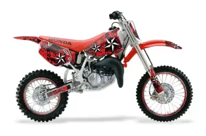 Honda CR80 Dirt Bike Graphic Kit - 1996-2002 North Star Red