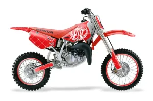 Honda CR80 Dirt Bike Graphic Kit - 1996-2002 Silver Star - Reloaded Red