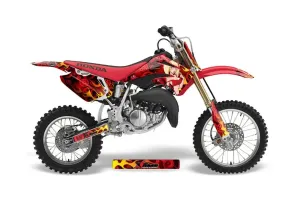 Honda CR85 Dirt Bike Graphic Kit - 2003-2007 Motorhead Mandy Red