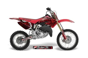 Honda CR85 Dirt Bike Graphic Kit - 2003-2007 Skulls and Hammers Red