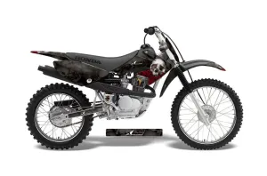 Honda CRF100 Dirt Bike Graphic Kit - 2004-2010 Bone Collector Black