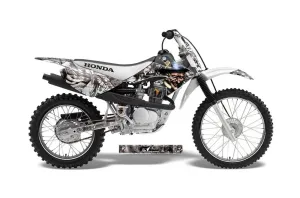 Honda CRF100 Dirt Bike Graphic Kit - 2004-2010 Mad Hatter White