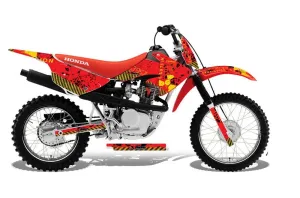 Honda CRF100 Dirt Bike Graphic Kit - 2011-2016 Meltdown Red