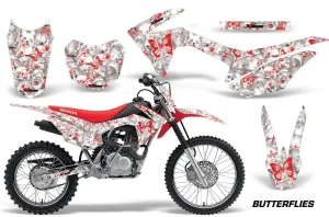 Honda CRF125 F Dirt Bike Graphic Kit - 2014-2018 Butterfly White