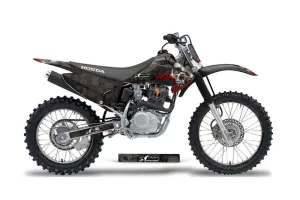 Honda CRF150 F Dirt Bike Graphic Kit - 2003-2007 Bone Collector Black