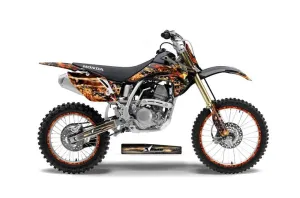 Honda CRF150 R Dirt Bike Graphic Kit - 2007-2016 Firestorm White