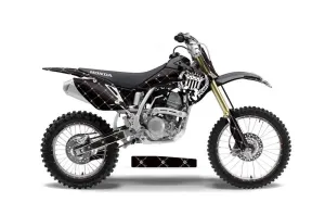 Honda CRF150 R Dirt Bike Graphic Kit - 2007-2016 Silver Star - Reloaded White