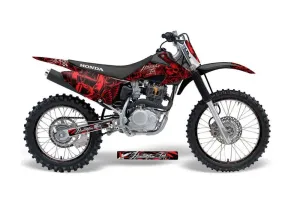 Honda CRF230 F Dirt Bike Graphic Kit - 2008-2014 Skulls and Hammers Red